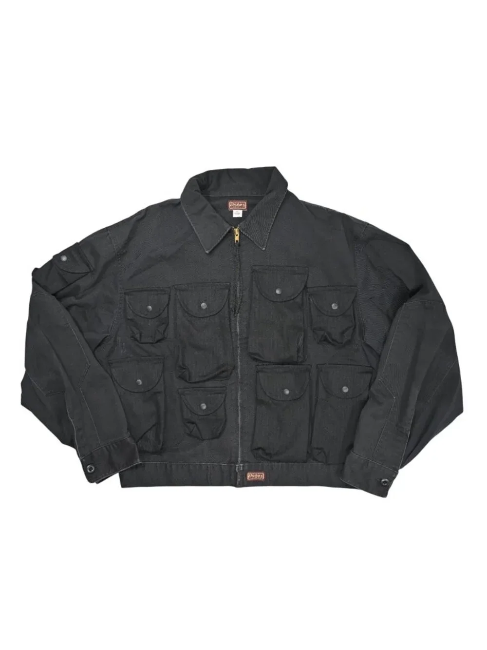 Dickies Vintage Multi-Pocket Zip Jacket in Black